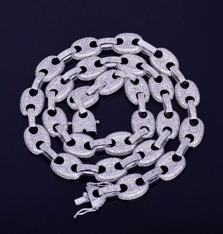 G Link Iced Out Moissanite Diamond Hip Hop Chain