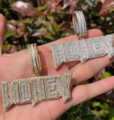 Money Iced Out Moissanite Hip Hop Pendant