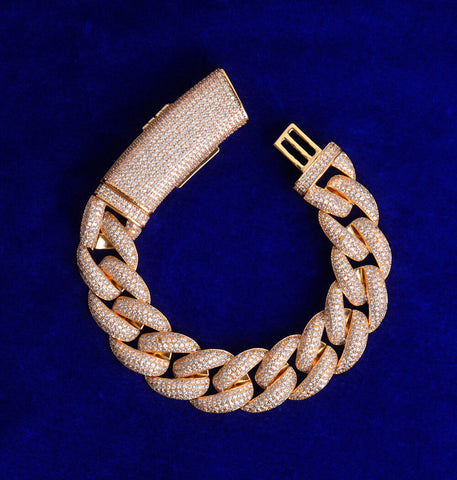 Moissanite Diamond Cuban Link Men's Bracelet