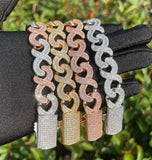 Moissanite Infinity Link Iced Out Hip Hop Bracelet
