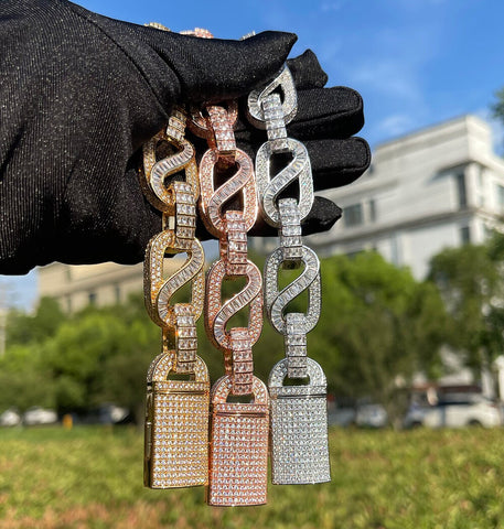 Baguette Cut Iced Out Moissanite Hip Hop Bracelet