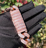 Moissanite Iced Out Baguette Cut Cuban Bracelet