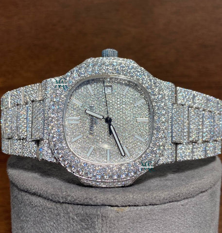 Iced Out Moissanite Automatic Movement Watch