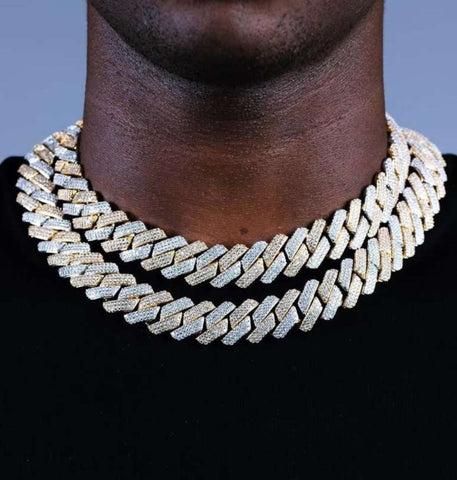 Iced Out Cuban Chain Moissanite Celebrity Style Hip Hop Chain