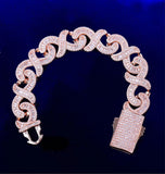 Moissanite Infinity Link Iced Out Hip Hop Bracelet