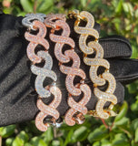 Moissanite Infinity Link Iced Out Hip Hop Bracelet