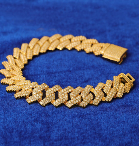 VVS1 Moissanite Iced Out Hip Hop Bracelet For Him