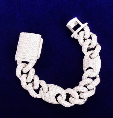 Moissanite Iced Out Figaro Hip Hop Bracelet