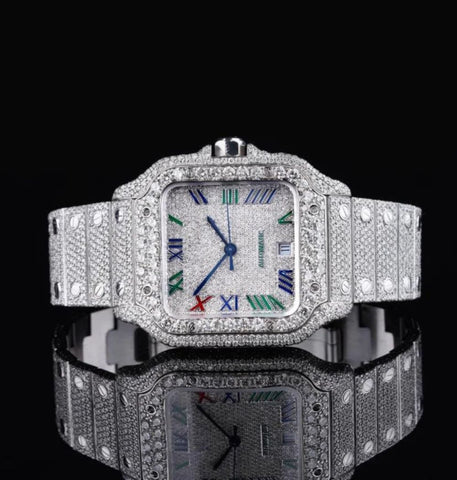 Fully Iced Out Luxury And Stylish Moissanite Diamond Men's Watch
