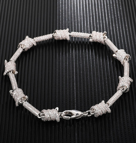 Iced Out VVS1 Moissanite Brabed Wife Hip Hop Bracelet