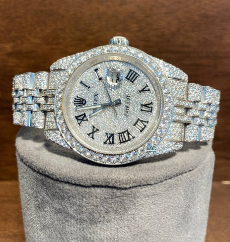 VVS1 Moissanite Iced Out Datejust Jubilee Band Watch