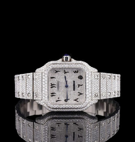 Full Iced Out Moissanite Diamond Luxury Wrist Watch