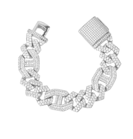 Iced Out VVS1 Moissanite Hip Hop Bracelet