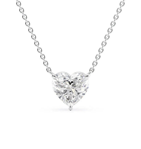 Heart Cut Moissanite Solitaire Pendant For Her