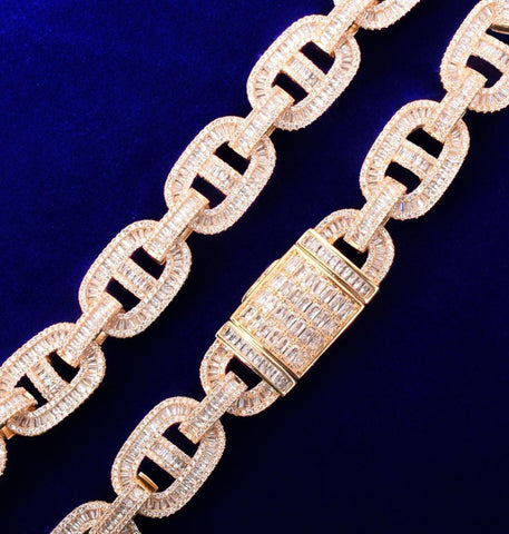 Baguette Cut VVS1 Moissanite Customized Hip Hop Bracelet