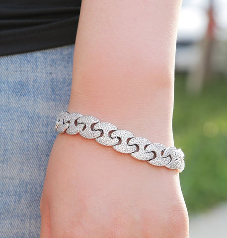 Moissanite Iced Out Men's Hip Hop Bracelet