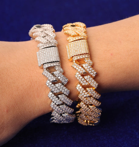 VVS1 Moissanite Iced Out Hip Hop Bracelet For Him
