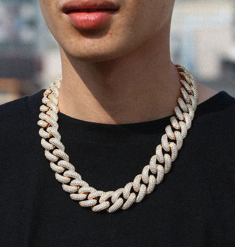 Iced Out Moissanite Hip Hop Style Cuban Link Chain