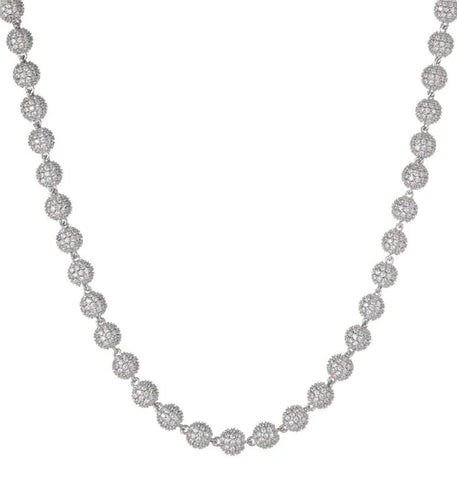 Awesome Ball Link Iced Out Moissanite Diamond Hip Hop Chain