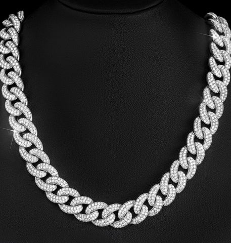 Miami Cuban Link Chain Iced Out Moissanite Hip Hop Chain