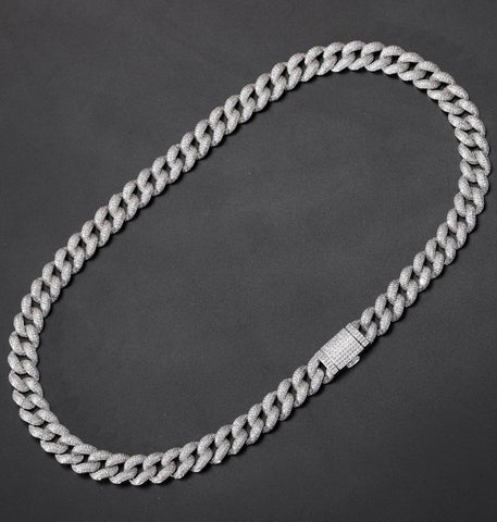 Moissanite Iced Out Miami Cuban Link Hip Hop Chain