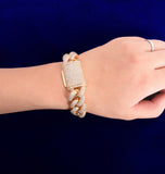 Moissanite Iced Out Figaro Hip Hop Bracelet