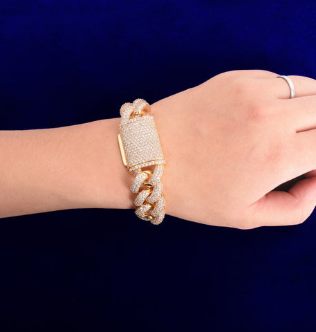 Moissanite Iced Out Figaro Hip Hop Bracelet