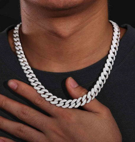 Fancy Cuban Chain Moissanite Iced Out Hip Hop Chain