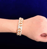 Moissanite Iced Out Figaro Hip Hop Bracelet