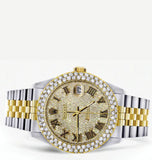 Roman Numeral Iced Out Moissanite Diamond Wrist Watch