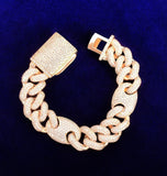 Moissanite Iced Out Figaro Hip Hop Bracelet