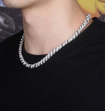 Rope Twisted Iced Out Moissanite Luxury Hip Hop Chain