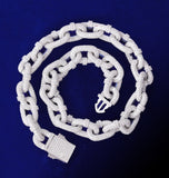 Moissanite Iced Out Rolo Link Rapper Style Hip Hop Chain