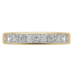 Princess Cut Moissanite Channel Set Eternity Band