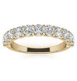 Moissanite Round Cut Half Eternity Wedding Band