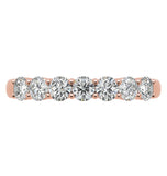 Moissanite Round Cut Seven Stone Eternity Ring