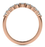 Oval Cut Moissanite Half Eternity Band For Her