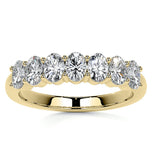 Oval Cut Seven Stone Moissanite Wedding Band