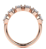 Oval Cut Halo Style Moissanite Eternity Band