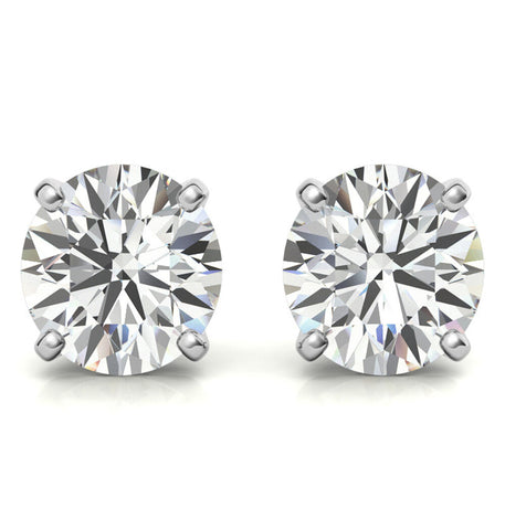 Moissanite Round Cut Stud Earring For Women