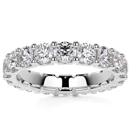 Moissanite Round Cut Prong Setting Wedding Band