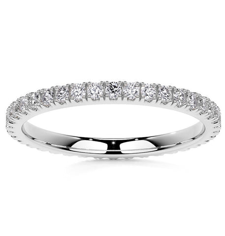 Round Brilliant Cut Moissanite Full Eternity Ring