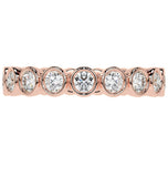 Round Brilliant Cut Moissanite Bezel Set Eternity Ring