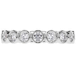 Round Brilliant Cut Moissanite Bezel Set Eternity Ring