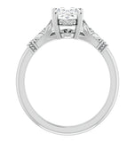 Moissanite Oval Cut Vintage Solitaire Engagement Ring