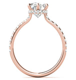 Oval Cut Moissanite Diamond Hidden Halo Bridal Ring Set