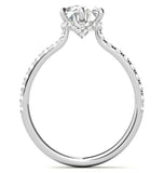 Oval Cut Moissanite Diamond Hidden Halo Bridal Ring Set
