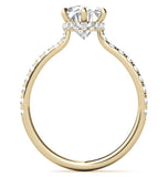 Oval Cut Moissanite Diamond Hidden Halo Bridal Ring Set