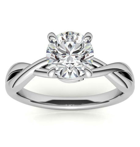 Round Brilliant Cut Solitaire Vintage Engagement Ring