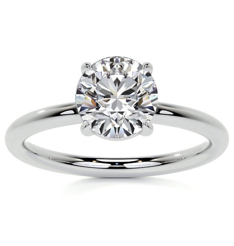 Round Brilliant Cut Moissanite Solitaire Engagement Ring